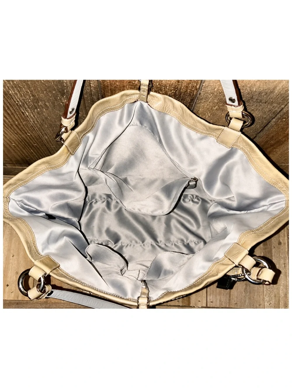 Coach. 3 Piece: Audrey Andie Cinched Tote Bag with Free Dust Bag and Bag Scarf. - Picture 8 of 16